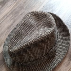 Kangol Brown Tweed Fedora Hat